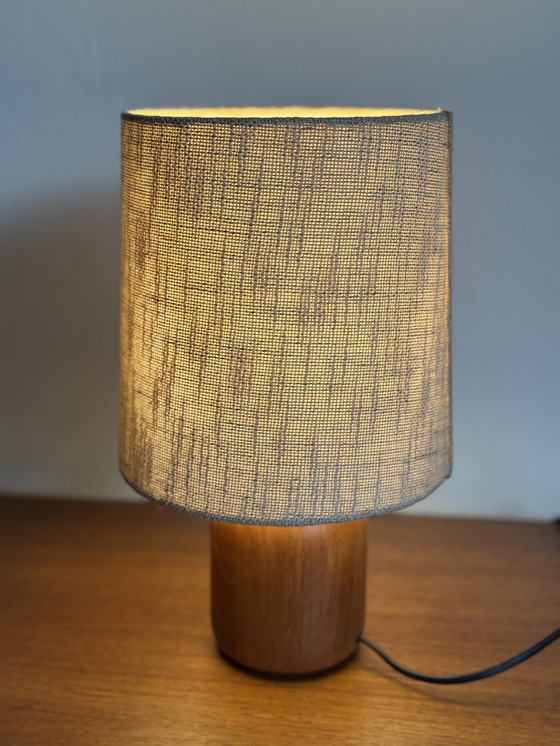 Image 1 of Lampada da tavolo vintage in teak di metà secolo, anni '60