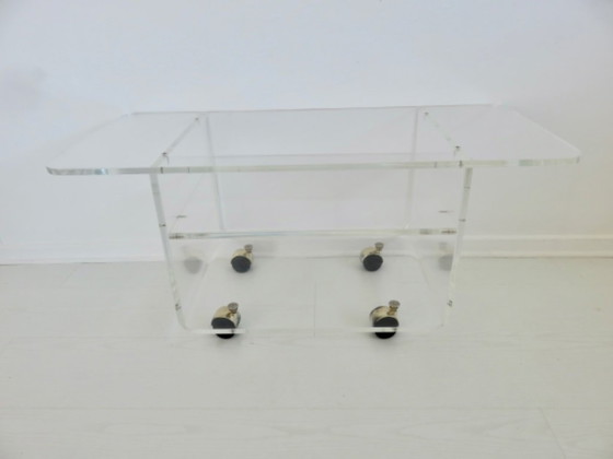 Image 1 of Large plexiglass table by David Lange for "Les Invisibles du Marais", 80s