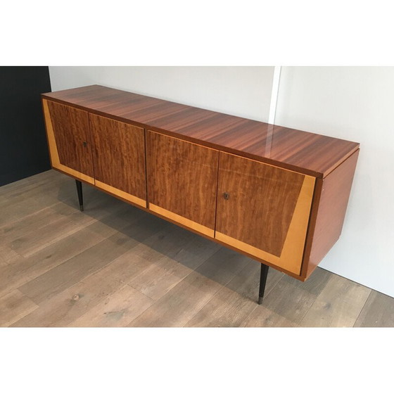 Image 1 of Vintage mahogany 4-door sideboard, Italy 1960