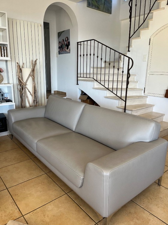 Image 1 of 2 graue Ledersofas von Roche Bobois