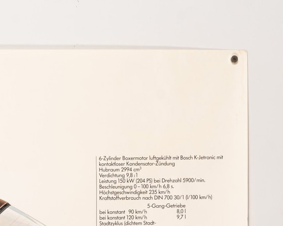 Image 1 of Porsche 911 SC in sezione – 1983 – Poster originale vintage Porsche di Studio Farr – Arte automobilistica – 76x102 cm