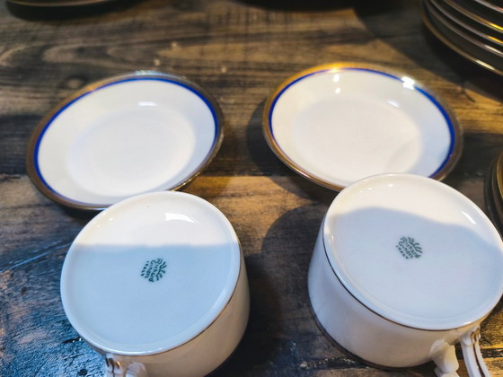 2 Cups And Saucers Richard Ginori Blue Palermo Edition – Crockery, Porcelain (photo 6 of 7)