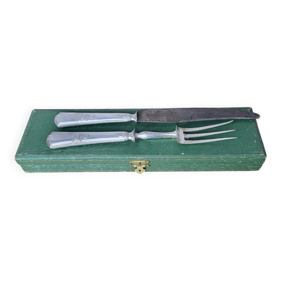 Leg of Lamb Cutlery Service, Silver, Minerva Hallmark – Cutlery Sets, Art Nouveau (photo 8 of 9)