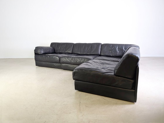 Image 1 of De Sede DS 76/78 Modulsofa Midcentury Design Couch Leder schwarz