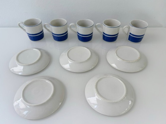 Set di 5 tazzine da caffè espresso finlandesi vintage blu bianco – Stoviglie, Ceramic (photo 11 of 11)