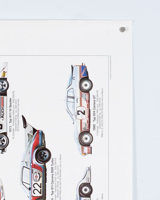Image 1 of 50 Jahre Porsche – 1981 – Poster originale Porsche vintage di Ken Rush – Vintage Motorsport – 76x102 cm