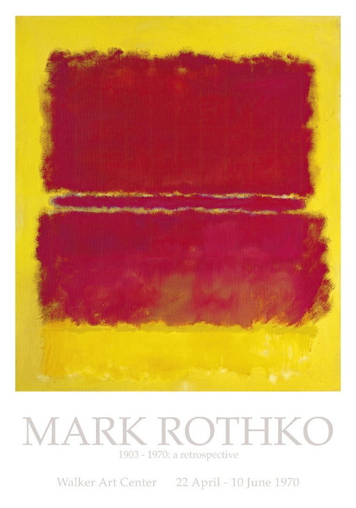 Rothko Mark - Cartel de la exposición del Walker Art Center n.º 15 - 1952 - 50 x 70 cm – posters, Paper