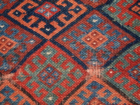 Image 1 of Handmade antique collectible Persian Kurdish bag 1.8' x 2.4' (56cm x 73cm) 1880s - 1C451