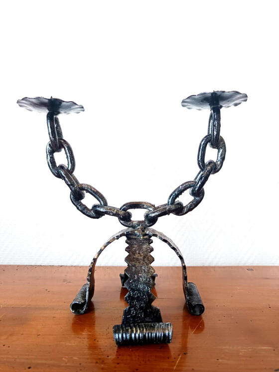 Image 1 of 2x Candelieri Brutalisti Italia, 1970