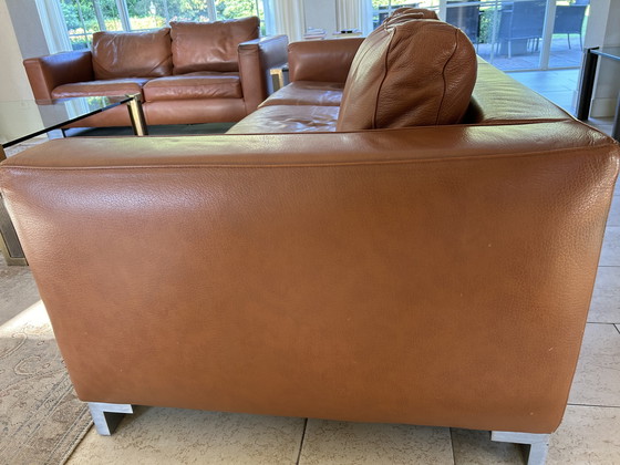 Image 1 of Molinari 2-Seater And 3-Seater Cognac Leather