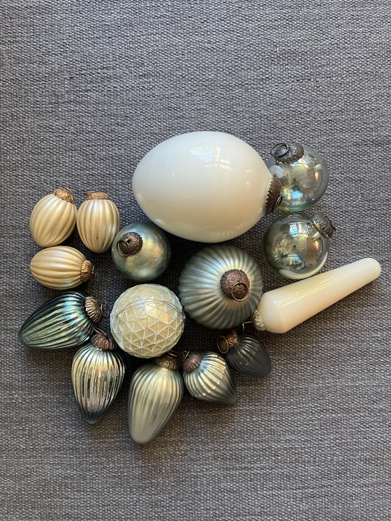 Image 1 of 15 glazen kerstballen