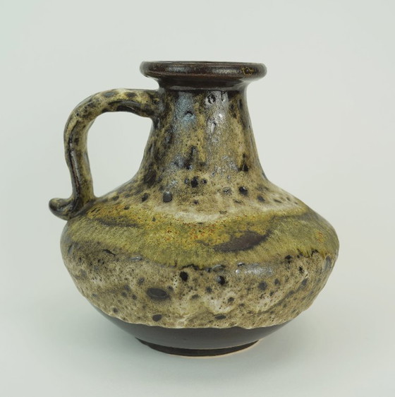 Image 1 of Ruscha-Vase aus der Mitte des 20. Jahrhunderts, Tropfglasur, Erdtöne, Keramikmodell 377-21