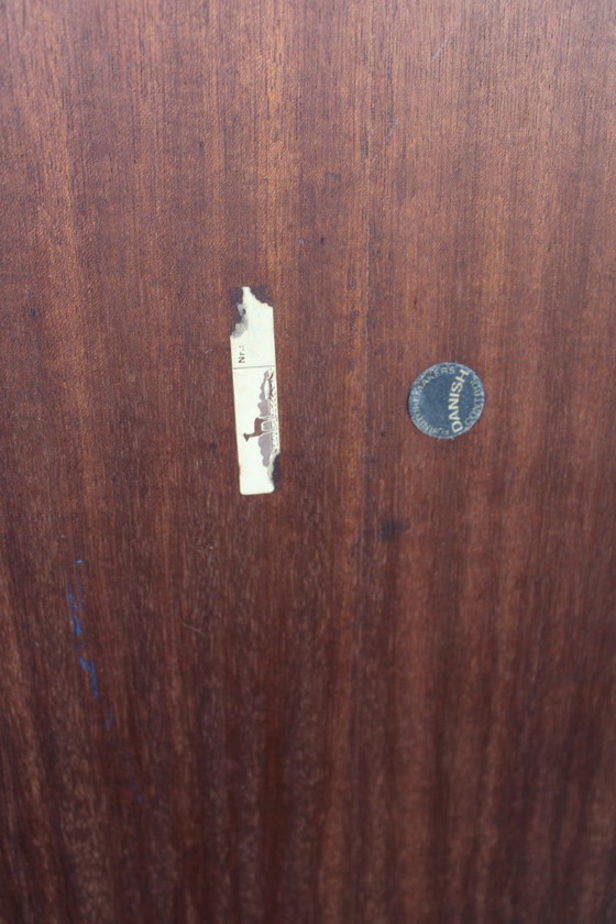 Image 1 of Mid-century Danish Haslev Mobelsnedkeri Coffee Table, Ceramic Tile Inlay, circa 1960s