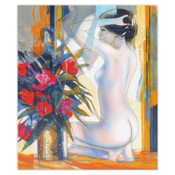 Image 1 of Jean-Baptiste VALADIÉ Nude with Bouquet Signed lithograph