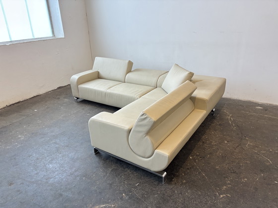 Image 1 of Sofá de diseño Leolux B-Flat, piel, gris-beige