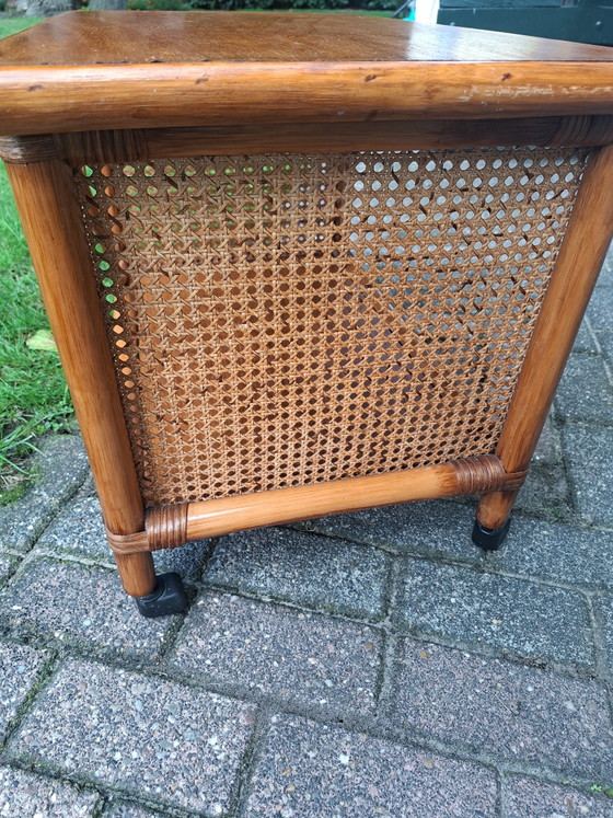 Vintage Rattan Serving Table – Rohé Noordwolde, Bar carts, Wood (photo 2 of 5)