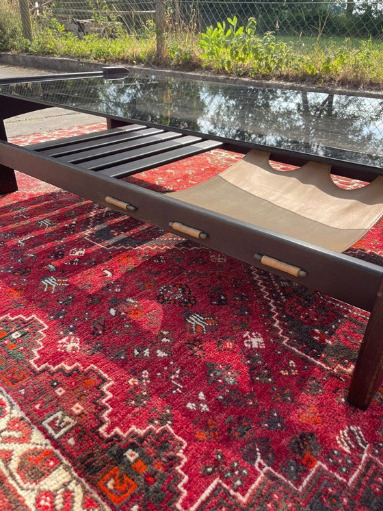 Image 1 of Coffee table wenge wood with glass top
