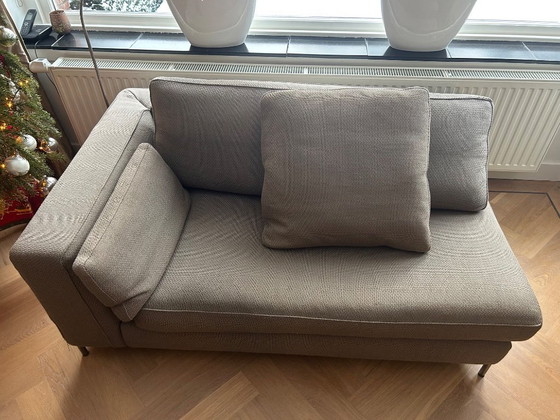 Image 1 of Minotti Hamilton three-seater sofa and two-seater sofa/chaise longue