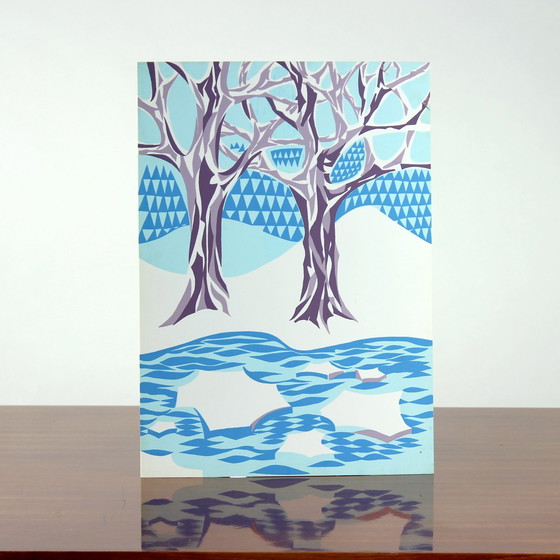 Image 1 of Panneau mural vintage tchécoslovaque de style Pop Art (années 1960)