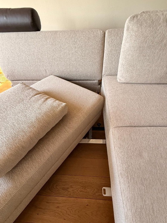 Brühl Four-Two – divano componibile con chaise longue e poggiatesta in pelle – Sofà, Textile (photo 21 of 30)