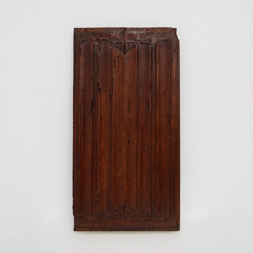 16th Century oak carved Gothic Panel, Belgium