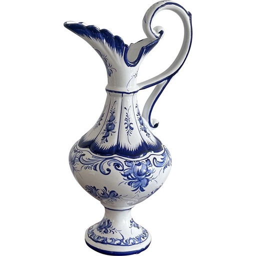 Aiguière vintage en faïence de L. Reeh, Portugal
