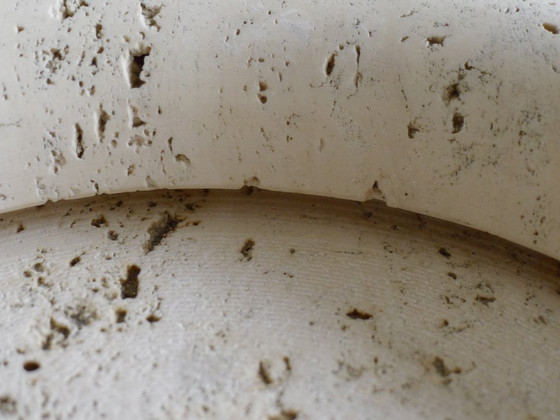 Image 1 of Carrara Traventin Schale Design Alessandro Giusti/ Egidio Di Rosa UP&UP 70s