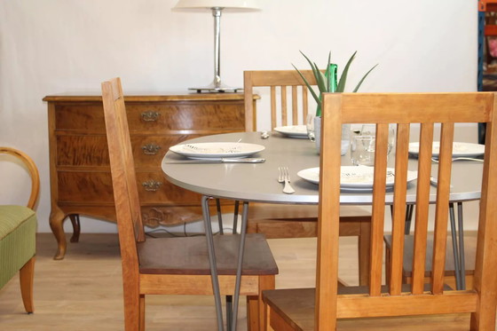 Image 1 of Chairs (6) birch Sweden 1960