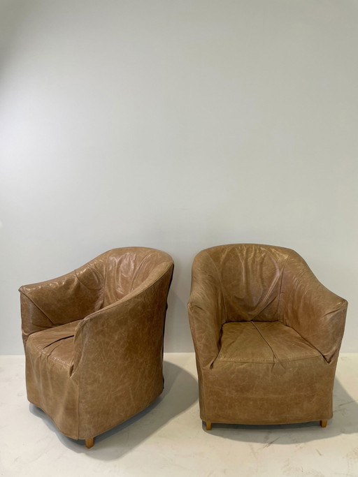 2x Flexform Doralice stoelen door Antonio Citterio & Paolo Nava