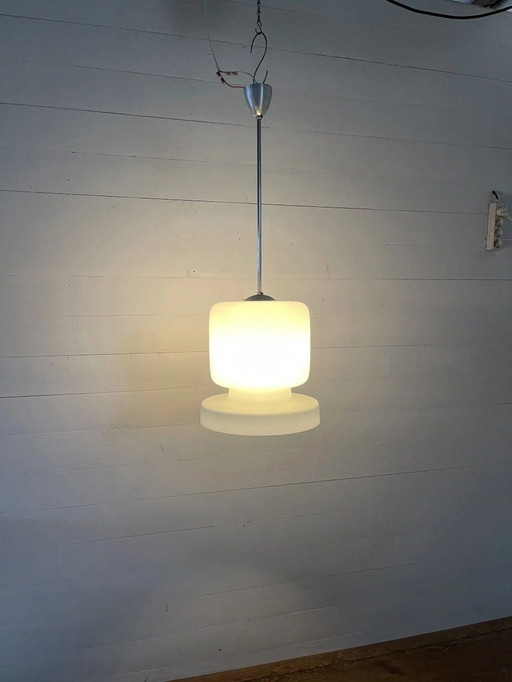 Vintage hanglamp melkglas