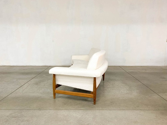 Image 1 of Sofá TV en Bouclette blanco teca de Johannes Andersen para Trensum, 1958