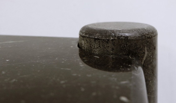 Image 1 of Vierkante salontafel in zwart marmer - Gae Aulenti-stijl - jaren 70