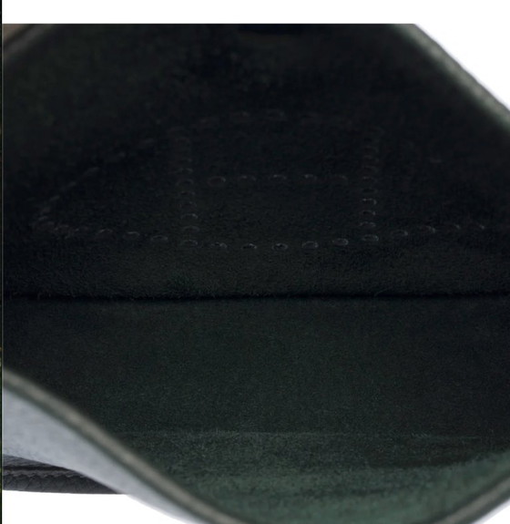 Image 1 of Borsa HERMES Mini Evelyne in cuoio verde - 103300