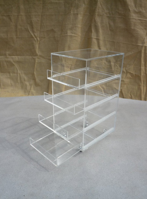 Rolkast met lades van plexiglas – Opbergkast (photo 4 of 5)