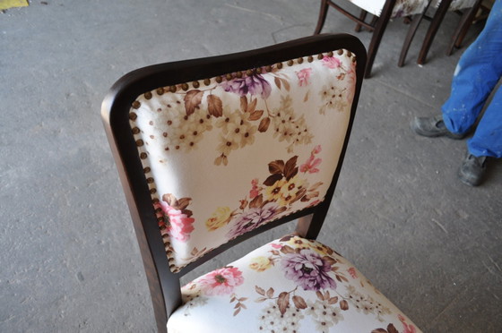Art Deco Wood and Velvet Dining Chair, 1930s (photo 4 of 7)