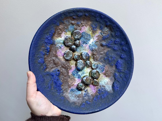 1x Piatto da parete in ceramica blu vintage / Decorazione da parete – Decorazioni murali (photo 4 of 7)