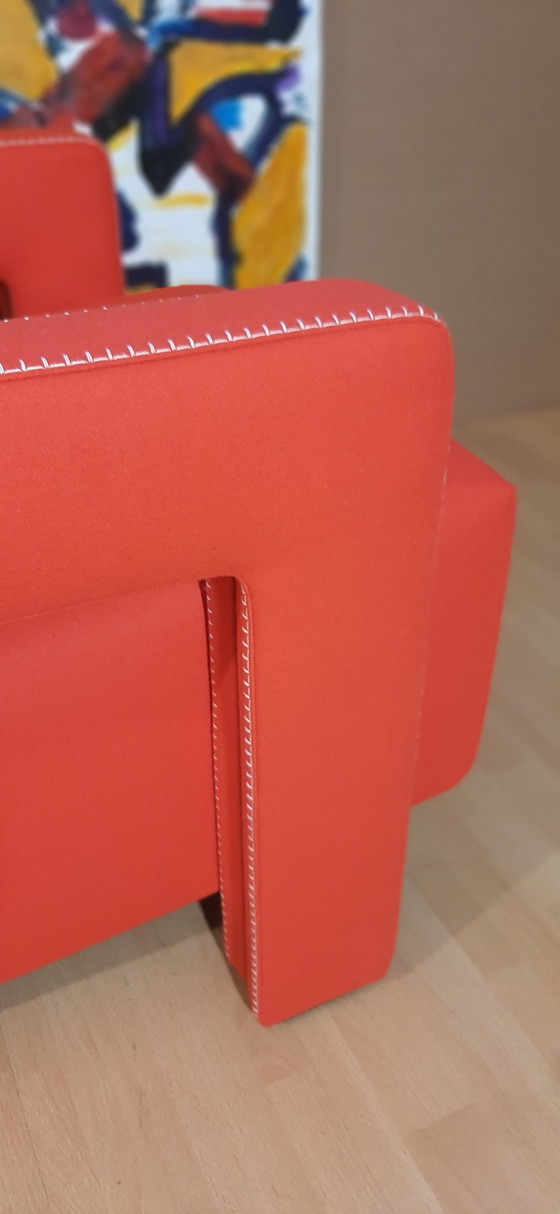 Image 1 of Cassina 2 Poltrona 637 Utrecht Nuova Mai Usata Lampo Rosso Lana 13L