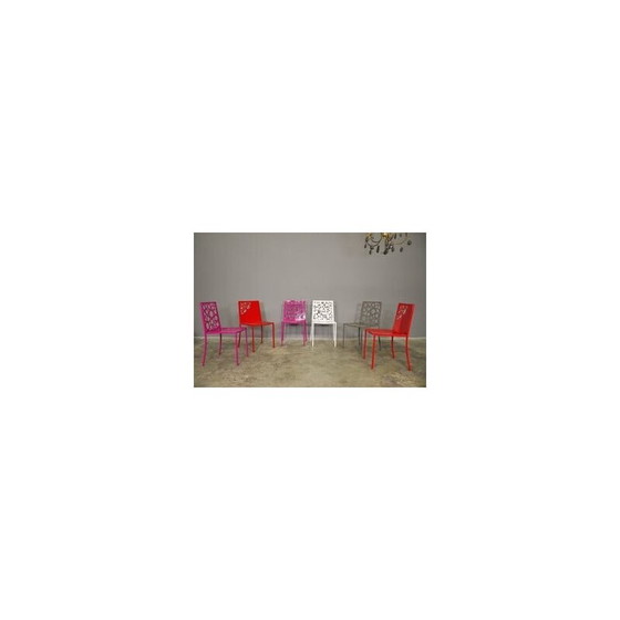Image 1 of Set of 6 vintage iron Papeete chairs, 1970s