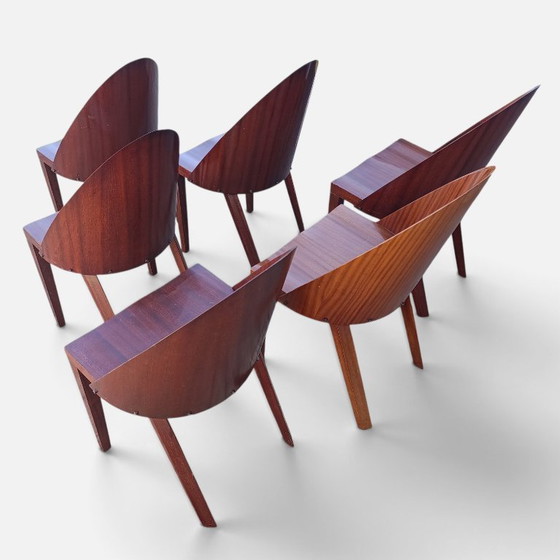 6x Philippe Starck Royal 44 Chair Chair Aleph Driade 1985 – Dining chairs, Wood (photo 6 of 19)