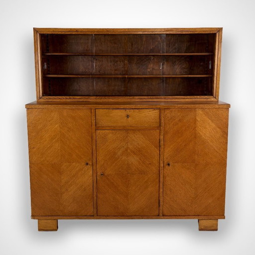 Vintage houten dressoir, jaren 1930, Tsjechoslowakije