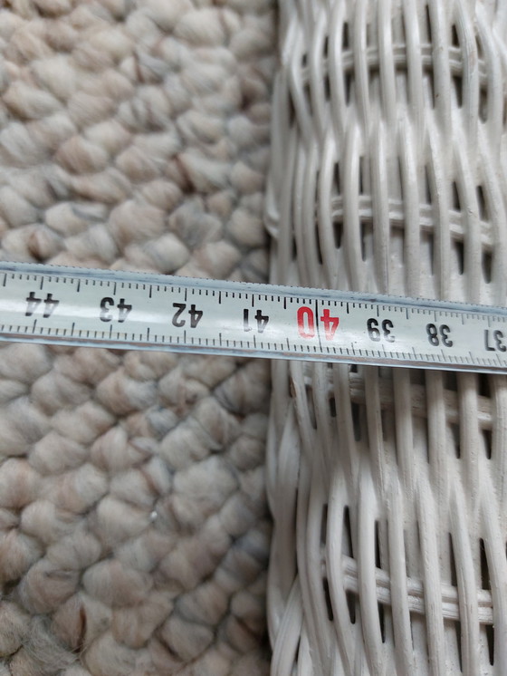 Image 1 of Wit Brocante Spiegel Ovaal