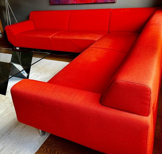 Rotes Pode Ecksofa, Wolle (Foto 6 von 6)