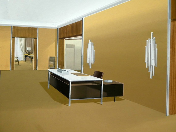 Paul Séjournant, Interior, 1970s, Original Gouache – Paintings & Drawings (photo 2 of 7)
