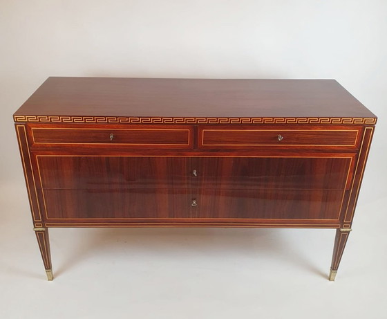 Image 1 of Art Deco Chest of Drawers in Mahogany, Paolo Buffa, Italy, 1950s