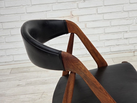 1960s, Danish Design by Kai Kristensen, Set of 4 Armchairs, Leather, Teak – Dining chairs (photo 11 of 18)