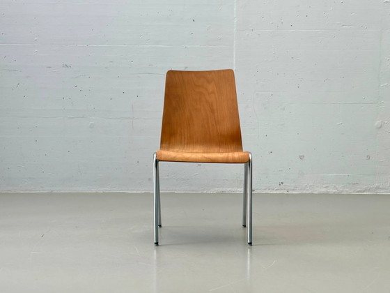Image 1 of Set van 4 stapelbare stoelen van IGH Herisau, Zwitserland, jaren 70.