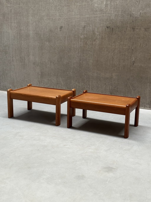 Set/2 Mid-Century Wilhelm Knoll bijzettafels / nachtkastjes