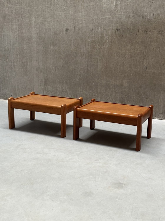 Image 1 of Set/2 Mid-Century Wilhelm Knoll bijzettafels / nachtkastjes