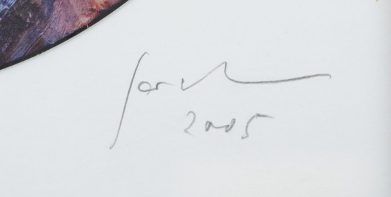 Image 1 of Oliver Jordan (1958) - Portrait de Ringo Starr - 2005 - Huile sur microsillon - 43 x 43 cm