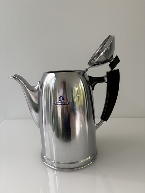 Servizio da Caffè Vintage, Art Déco, Marca Demeyere Della Linea Inaltérable (3 pezzi) – Stoviglie, Metal (photo 6 of 14)